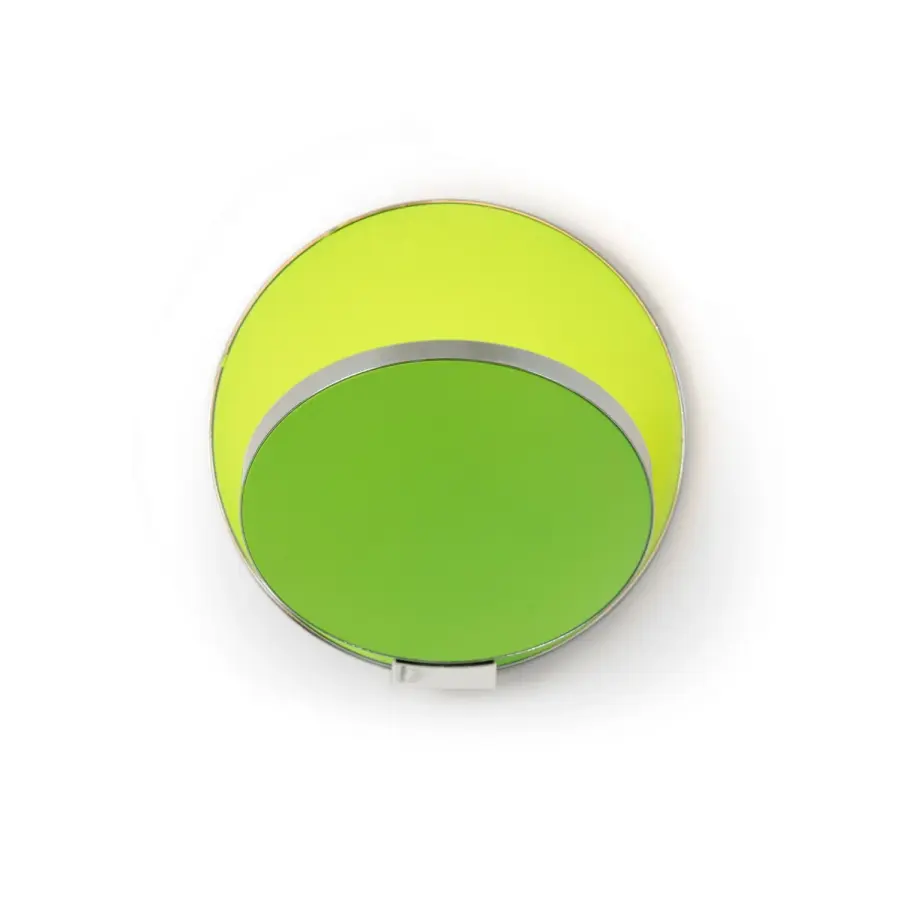 Gravy LED Wall Sconce in Chrome and Matte Green