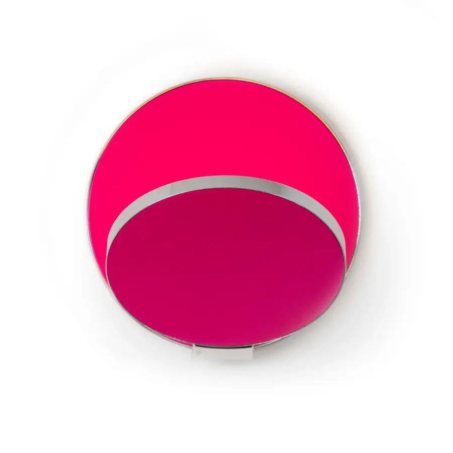 Gravy LED Wall Sconce in Chrome and Matte Hot Pink