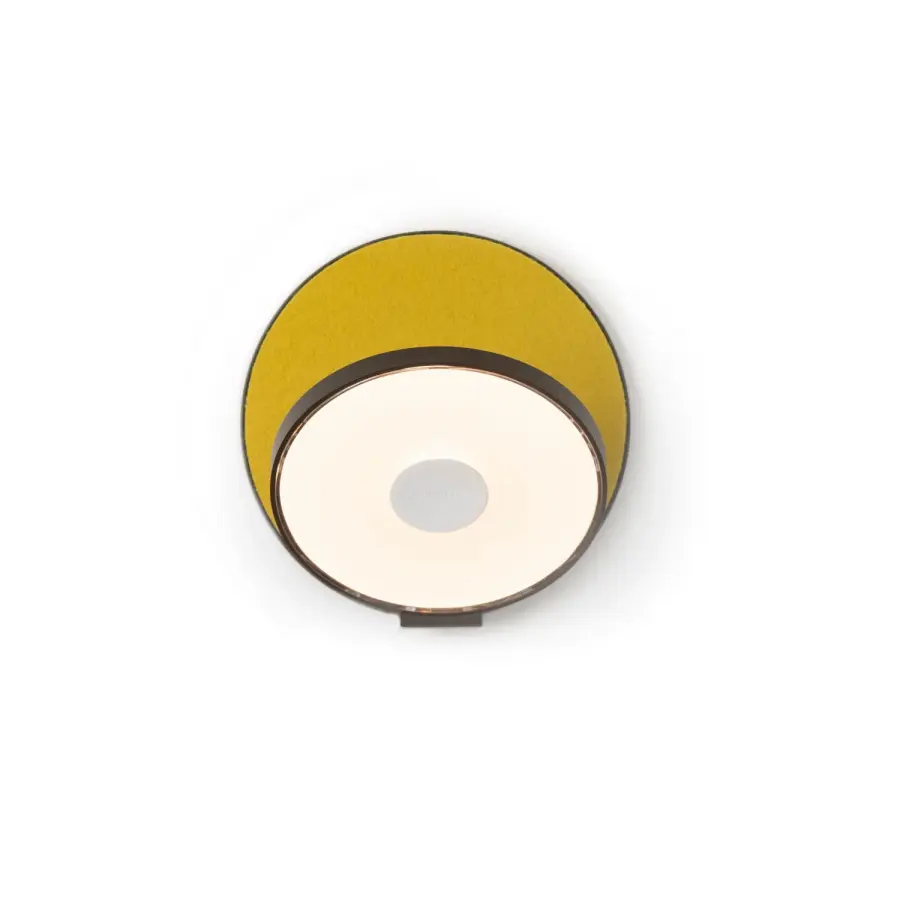 Gravy LED Wall Sconce in Metallic Black with Honeydew Felt
