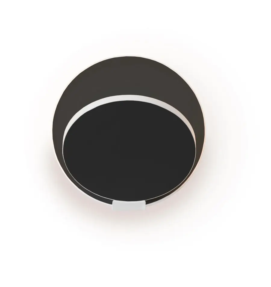 Gravy LED Wall Sconce in Matte White and Metallic Black