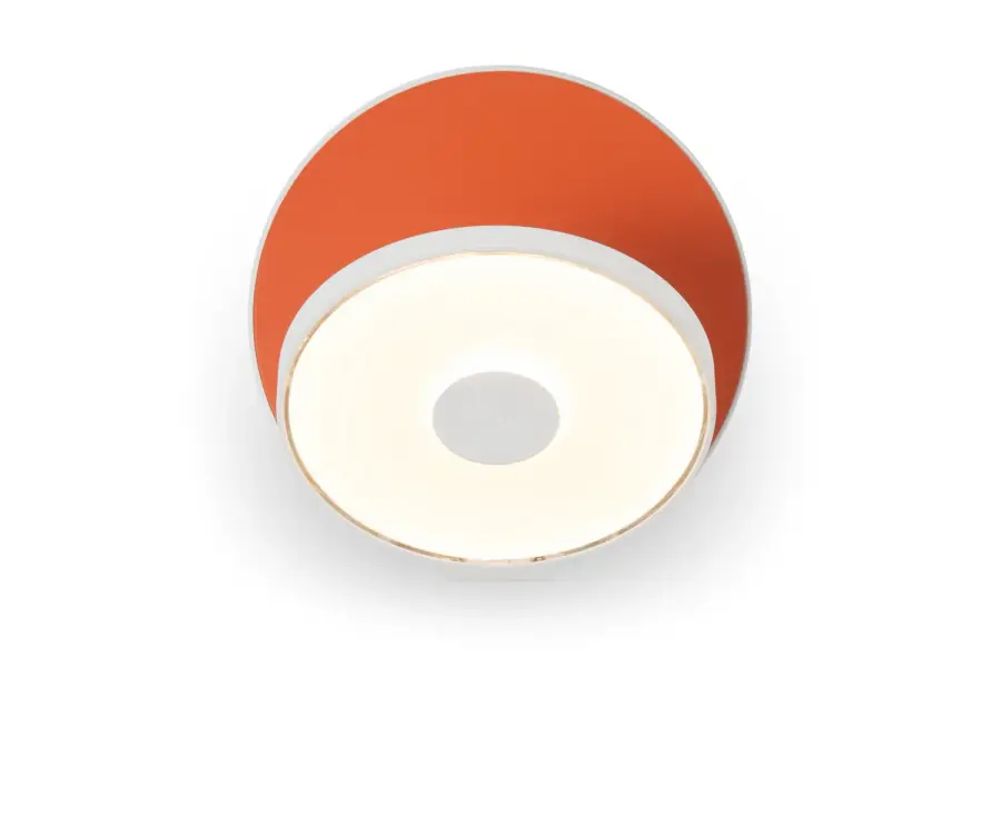 Gravy LED Wall Sconce in Matte White and Matte Orange