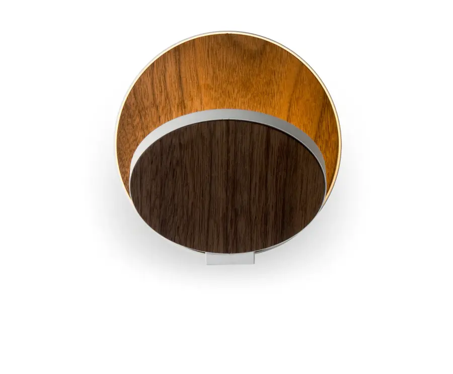 Gravy LED Wall Sconce in Matte White and Oiled Walnut