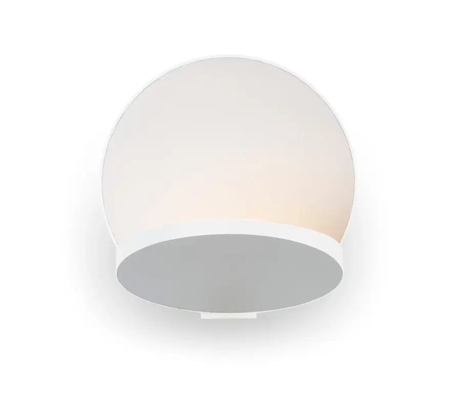 Gravy LED Wall Sconce in Matte White and Silver