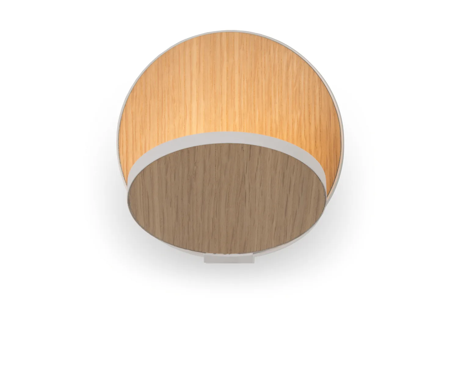 Gravy LED Wall Sconce in Matte White with White Oak