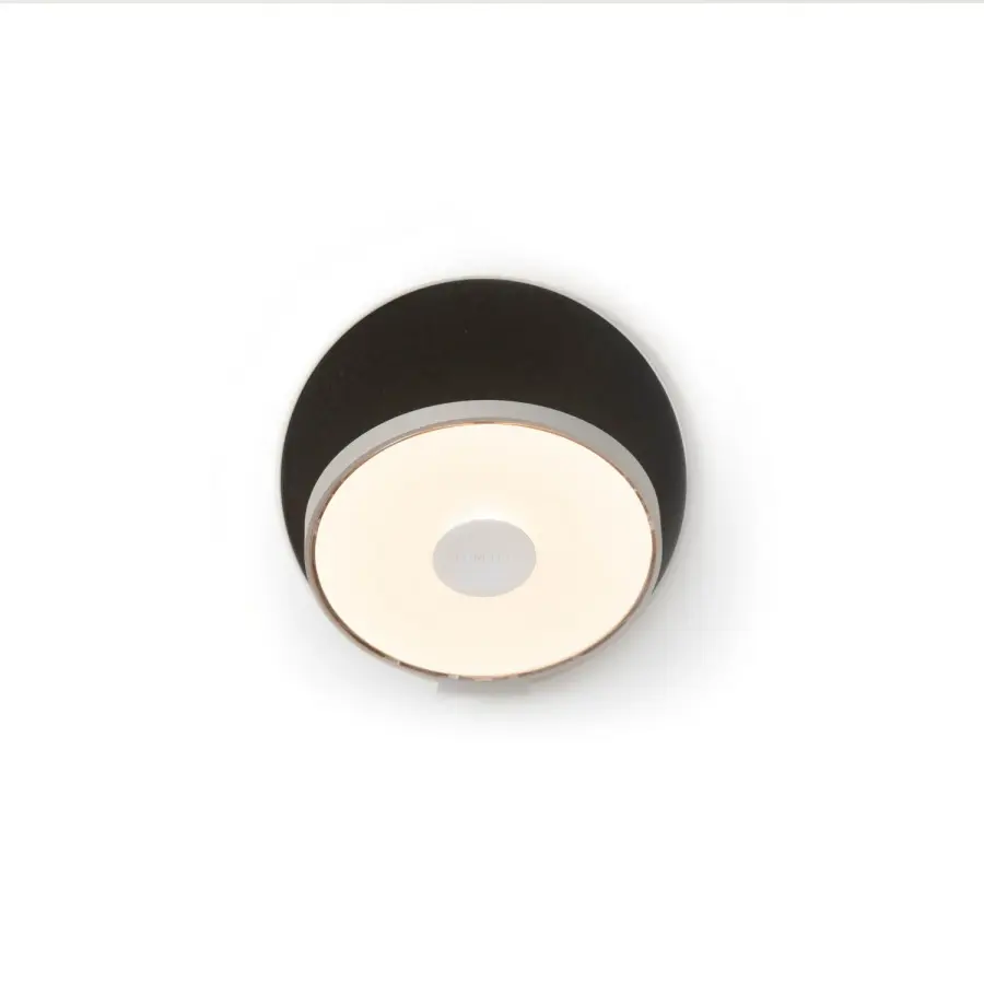 Gravy LED Wall Sconce in Silver and Metallic Black