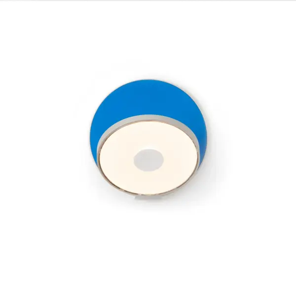 Gravy LED Wall Sconce in Silver and Matte Blue