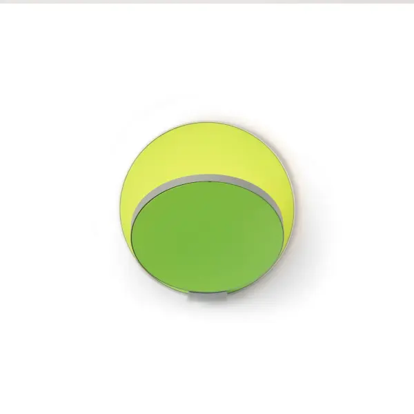 Gravy LED Wall Sconce in Silver and Matte Green