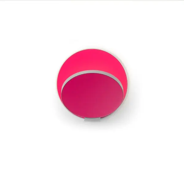 Gravy LED Wall Sconce in Silver with Matte Hot Pink