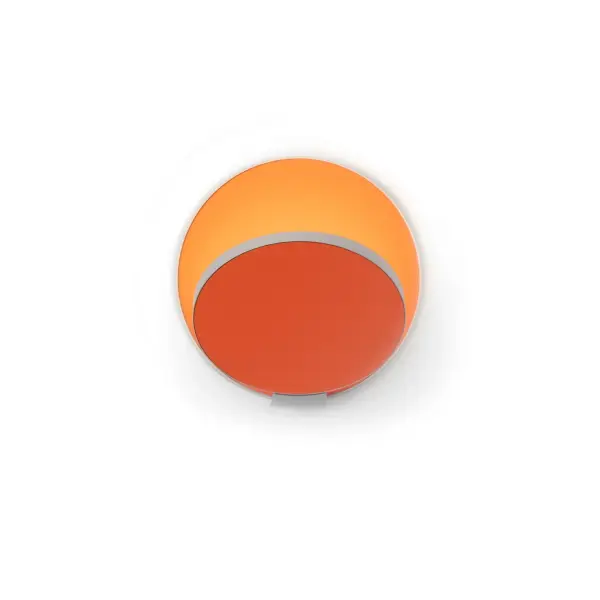 Gravy LED Wall Sconce in Silver and Matte Orange