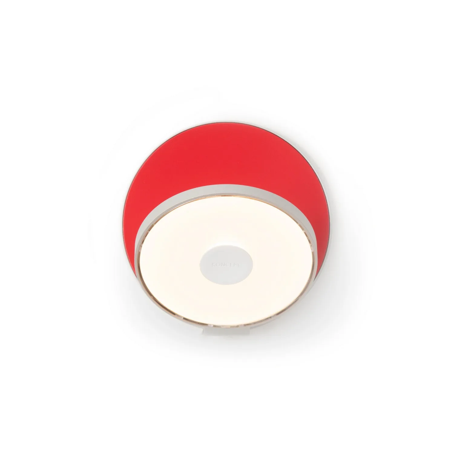 Gravy LED Wall Sconce in Silver, Matte Red