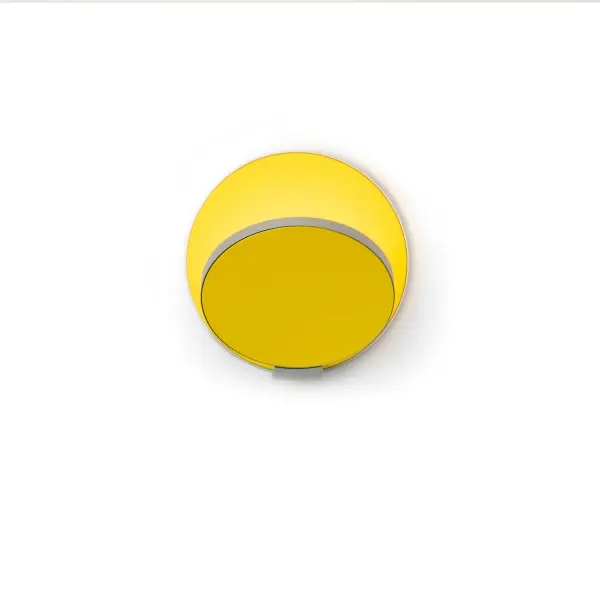 Gravy LED Wall Sconce in Silver and Matte Yellow