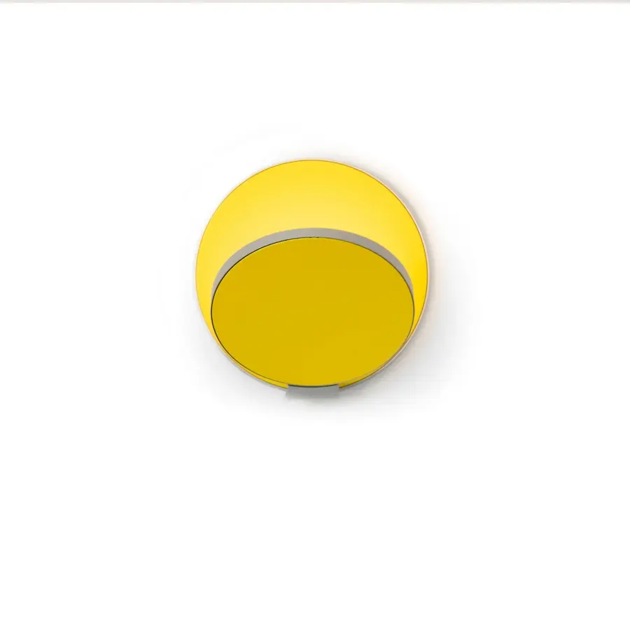 Gravy LED Wall Sconce in Silver and Matte Yellow