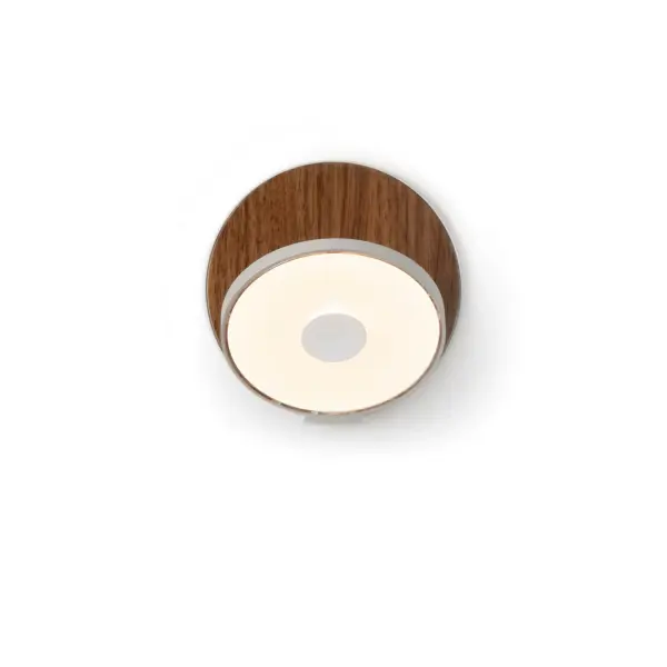 Gravy LED Wall Sconce in Silver and Oiled Walnut