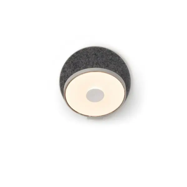 Gravy LED Wall Sconce in Silver with Oxford Felt