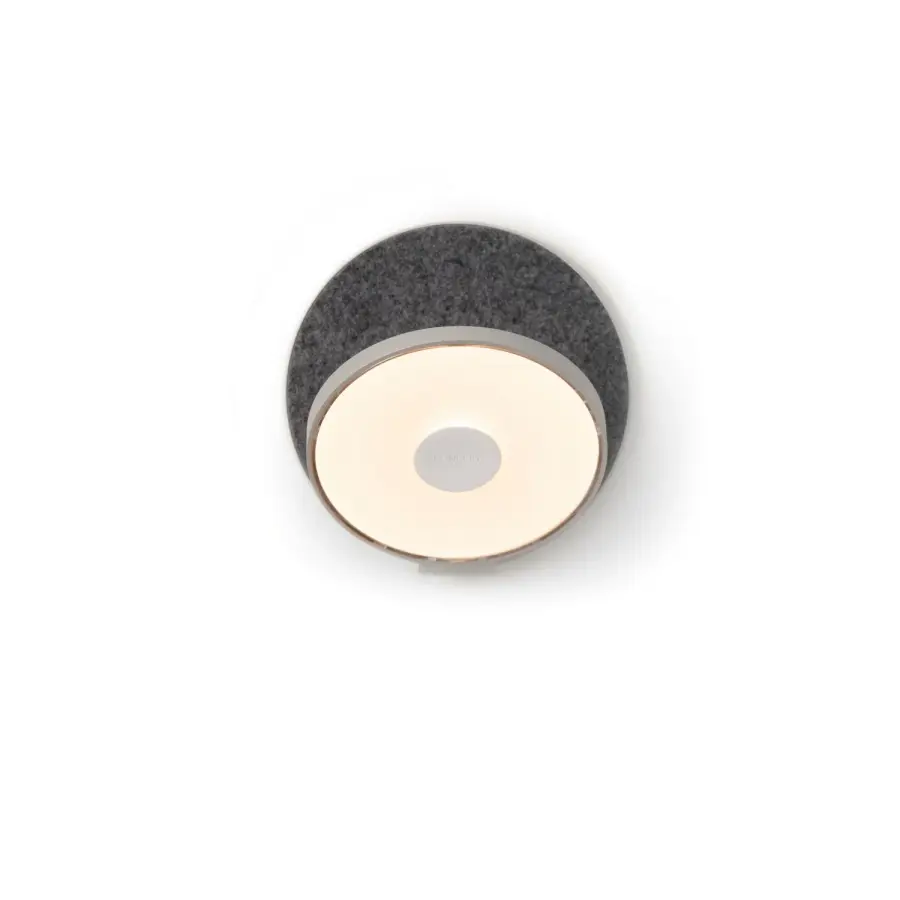 Gravy LED Wall Sconce in Silver with Oxford Felt