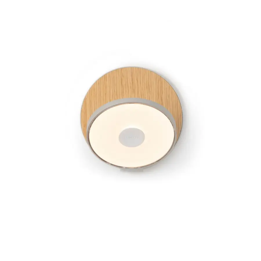 Gravy LED Wall Sconce in Silver and White Oak