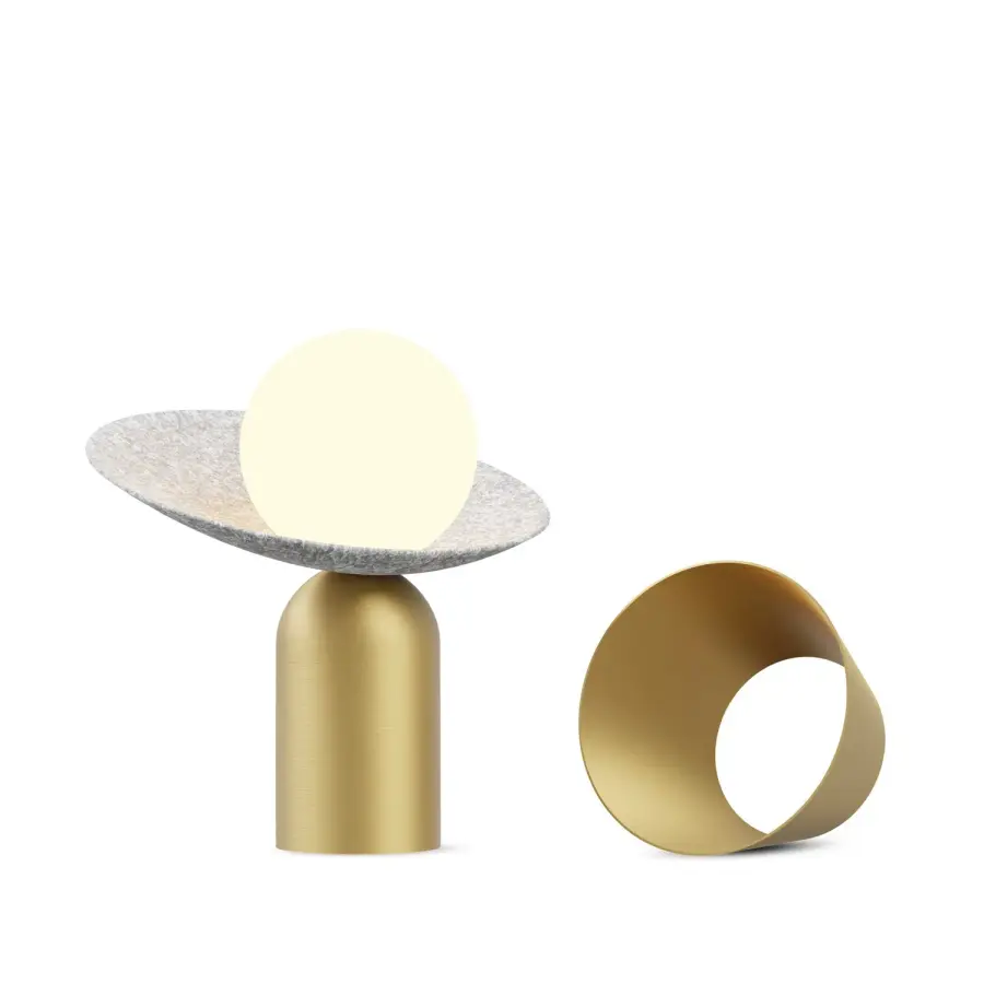 Guy LED Battery-Powered Lantern in Brass