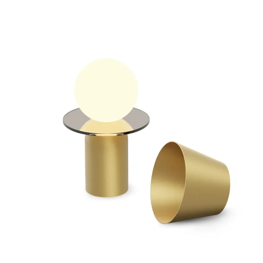 Guy LED Lantern in Brass