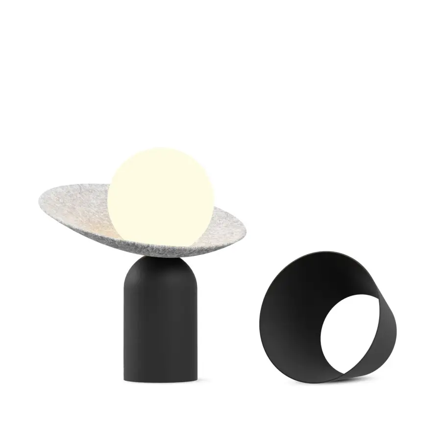 Guy LED Battery-Powered Lantern in Matte Black