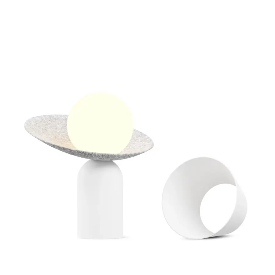 Guy LED Battery-Powered Lantern in Matte White