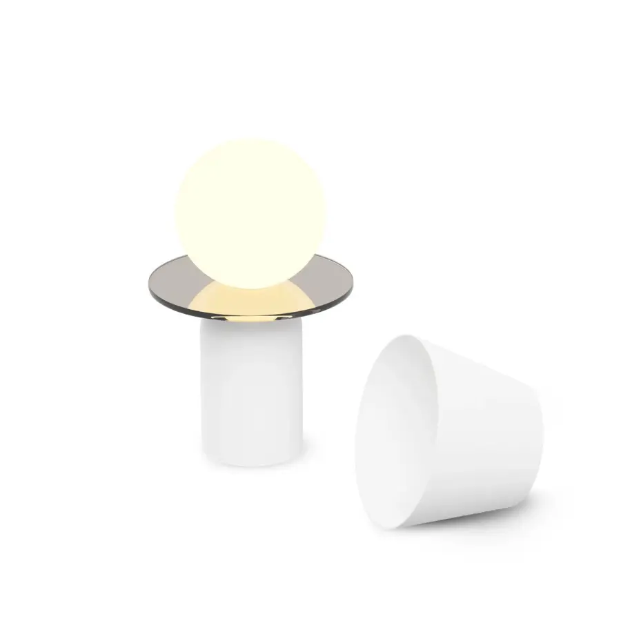 Guy LED Lantern in Matte White