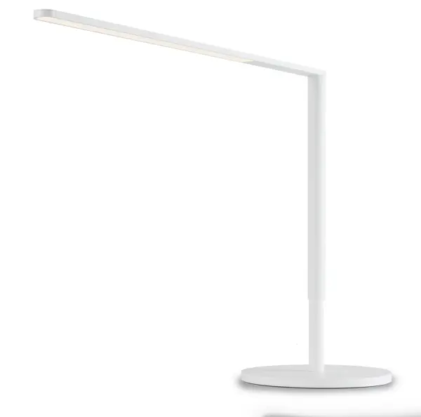 Designed with a wispy-thin silhouette, Lady7 provides a beautiful linear light source for your desk. Thanks to her cordless joint design and sleek, clean lines, Lady7 is perfect in any setting. Ultra efficient LEDs generate little heat and allow Lady7 to operate within safe temperatures & without the need for eyesore heat sink fins. All components are housed inside a simple right-angled shape, keeping a clean silhouette that is easy on the eyes. Collection: Lady7 Designer: Kenneth Ng, Edmund Ng Finish: Matte White Width: 7.90" Height: 20.05" Length: 25.05" Weight: 7.00 lb Bulbs Included Number of Bulbs: 6 Maximum Wattage: 6.00 W Bulb Type: LED Bulb Base: Integrated Light Source: LED Light Output: 320.00 lm Color Temperature: 2700 K CRI: 83 Rated Average Life: 50,000 Voltage: 100.00 V Material: Aluminum, plastic Country of Origin: China Safety Listing: UL, CUL Safety Rating: Dry Energy Efficient LED Manufacturer Warranty: 5 Years Spec Sheet