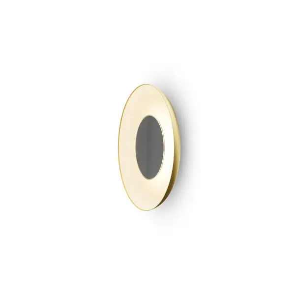 The Ramen LED Wall Sconce combines contemporary design with exceptional versatility. Its 18-inch circular profile with gold and matte white finish works beautifully in modern interiors, while wet-rated certification and ADA compliance make it ideal for bathrooms and outdoor applications.