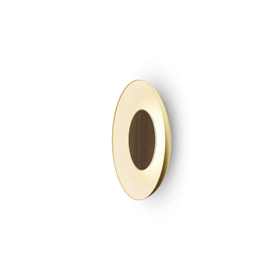 Ramen 18" LED Wall Sconce in Gold with Matte White