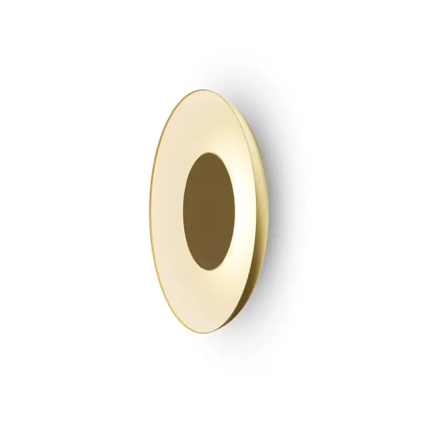 The Ramen LED Wall Sconce combines sleek contemporary design with exceptional versatility. Its 24-inch circular profile and integrated LED technology deliver ambient lighting with a warm glow, while the gold and matte white finish adds sophisticated style.
