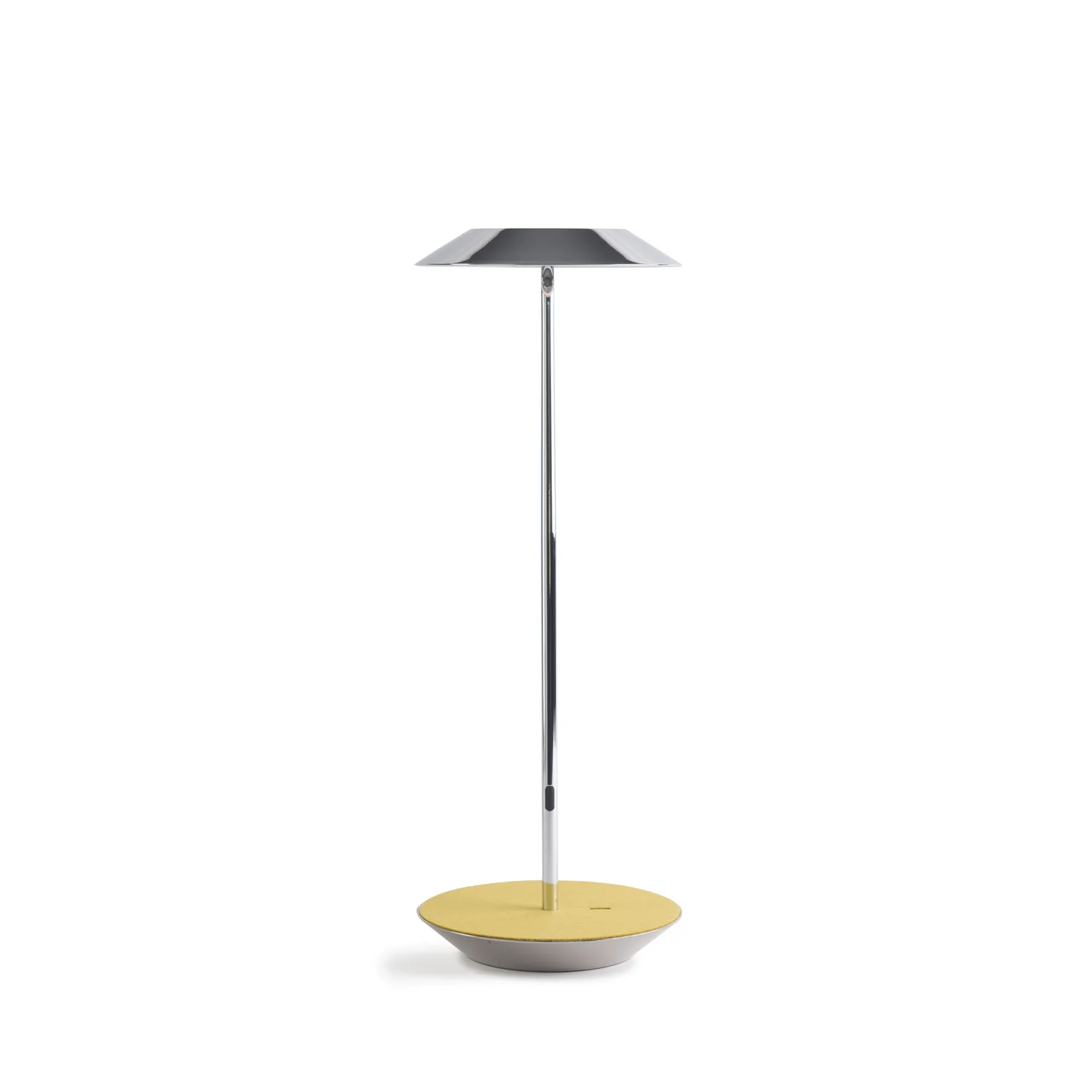 Royyo LED Desk Lamp in Chrome with Honeydew Felt