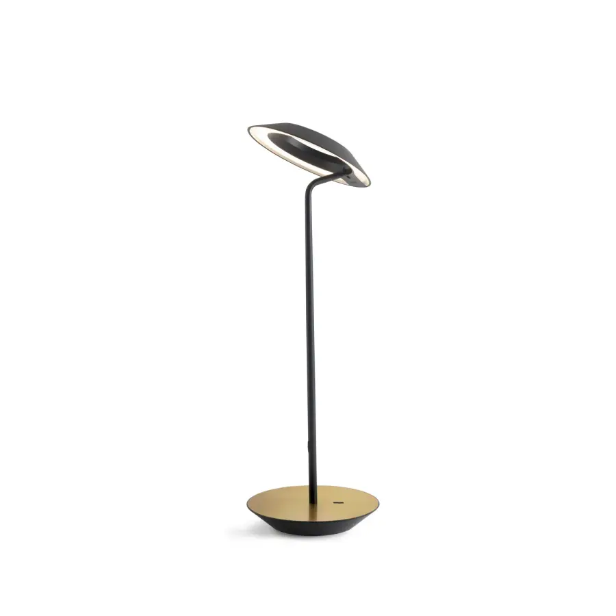 Royyo LED Desk Lamp in Matte Black and Brass
