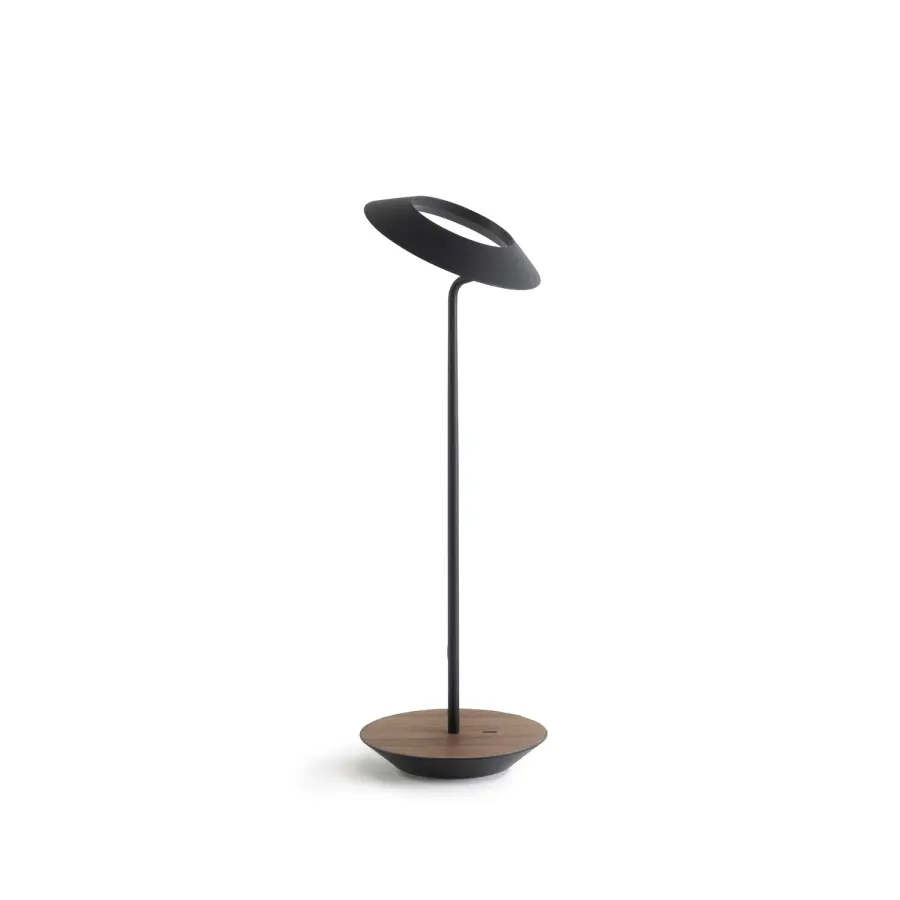 Royyo LED Desk Lamp in Matte Black and Oiled Walnut