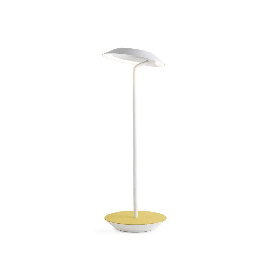 Royyo LED Desk Lamp in Matte White with Honeydew Accent