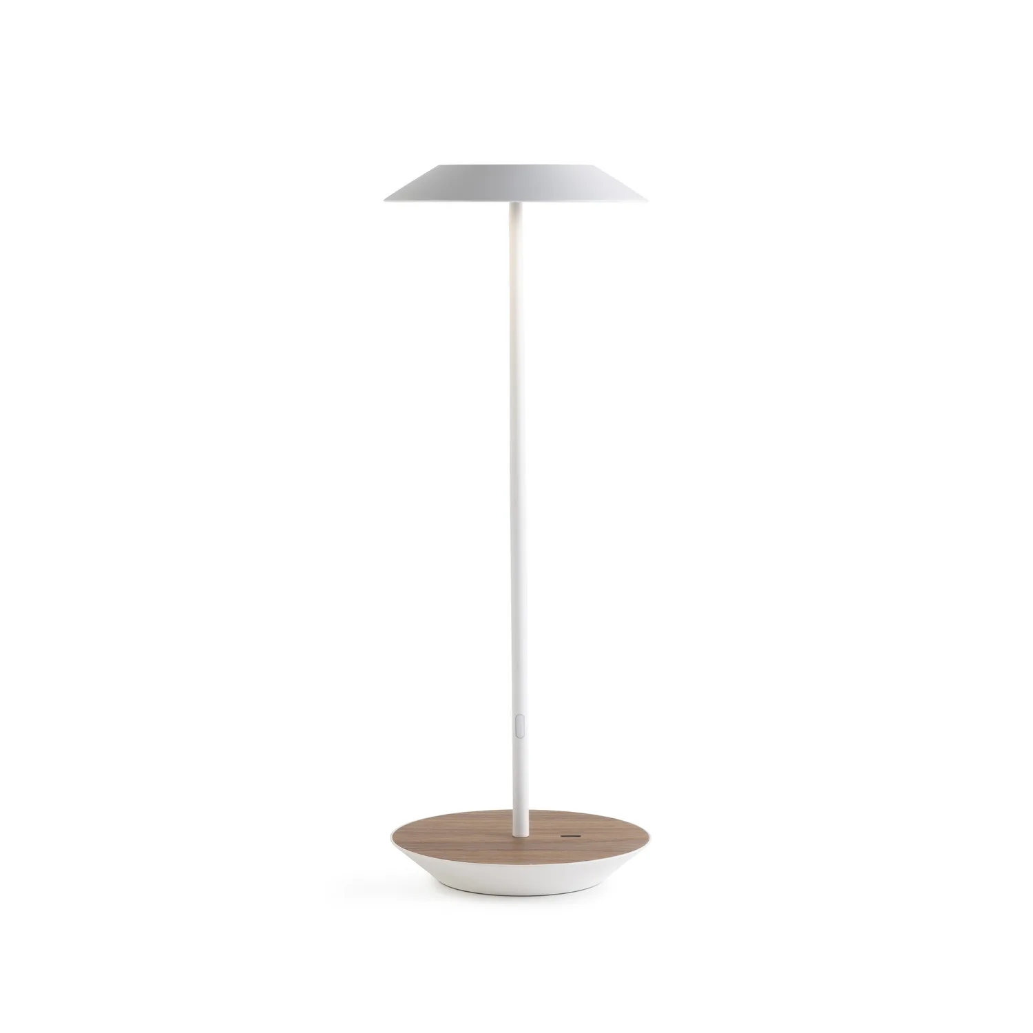 Royyo LED Desk Lamp in Matte White and Oiled Walnut