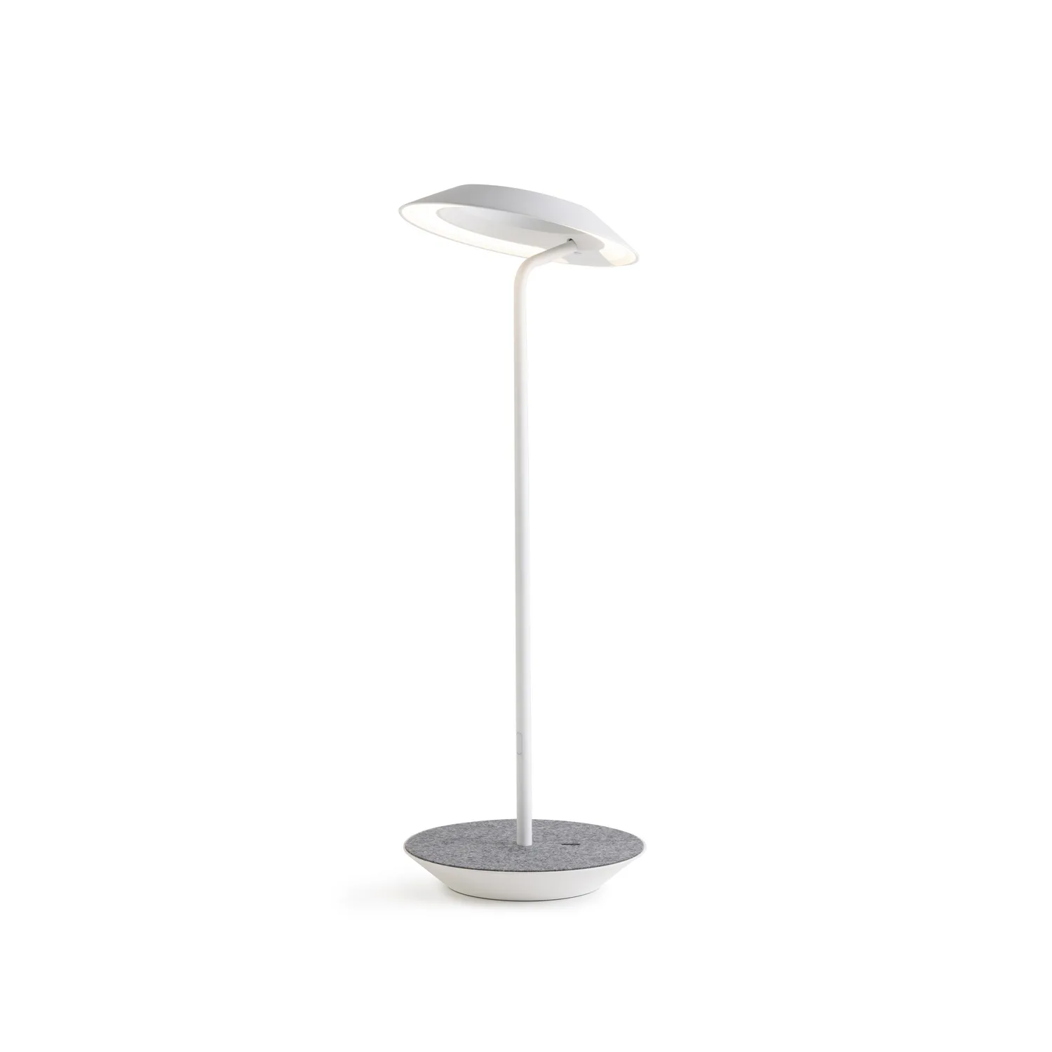 Royyo LED Desk Lamp in Matte White with Oxford Felt