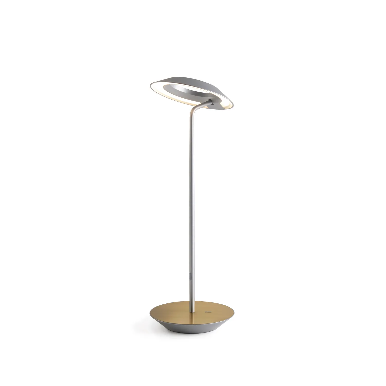 Royyo LED Desk Lamp in Silver and Brass