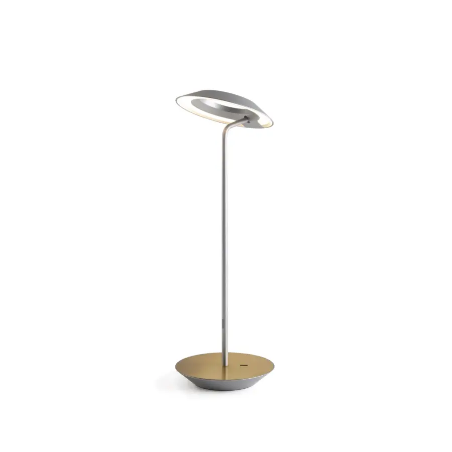 Royyo LED Desk Lamp in Silver and Brass
