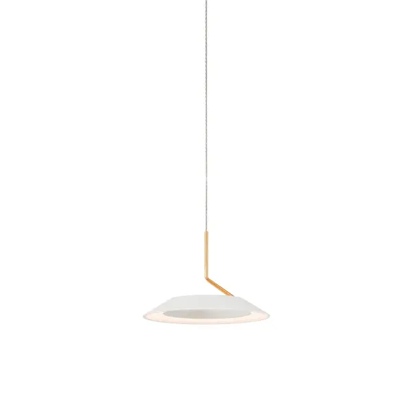 Royyo LED Pendant in Matte White With Gold