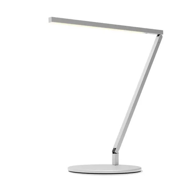 The Z-Bar Pro versions are the ultimate in lighting versatility and energy efficiency. It features tunable light color temperature, an occupancy sensor, and a USB-C charging port to charge your devices. The super-adjustable LED head can be positioned in any direction thanks to its ability to spin in its socket, sweep side to side and rotate around the end of the arm. With the touchstrip located near the LED head, you can easily adjust the brightness to your desired level. Whether you prefer to dim gradually or jump directly to your desired level, the touchstrip makes it easy. The Z-Bar Pro versions are the perfect lighting solution for any professional or personal use. Collection: Z-Bar Gen 4 Designer: Peter Ng, Keneth Ng, Edmund Ng Finish: Silver Width: 7.50" Height: 16.75" Length: 17.60" Weight: 3.20 lb Maximum Wattage: 10.10 W Bulb Type: LED Bulb Base: Integrated Light Source: LED Light Output: 893.00 lm Color Temperature: 2700 K CRI: 90 Voltage: 120.00 V Material: Aluminum, plastic Country of Origin: Taiwan Safety Listing: UL/cUL LED Manufacturer Warranty: 5 years Spec Sheet