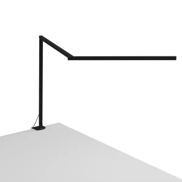 The Z-Bar Pro versions are the ultimate in lighting versatility and energy efficiency. It features tunable light color temperature, an occupancy sensor, and a USB-C charging port to charge your devices. The super-adjustable LED head can be positioned in any direction thanks to its ability to spin in its socket, sweep side to side and rotate around the end of the arm. With the touchstrip located near the LED head, you can easily adjust the brightness to your desired level. Whether you prefer to dim gradually or jump directly to your desired level, the touchstrip makes it easy. The Z-Bar Pro versions are the perfect lighting solution for any professional or personal use. Collection: Z-Bar Gen 4 Designer: Peter Ng, Keneth Ng, Edmund Ng Finish: Matte Black Width: 2.00" Height: 16.05" Length: 33.60" Weight: 1.65 lb Maximum Wattage: 10.10 W Bulb Type: LED Bulb Base: Integrated Light Source: LED Light Output: 893.00 lm Color Temperature: 2700 K CRI: 90 Voltage: 120.00 V Material: Aluminum, plastic Country of Origin: Taiwan Safety Listing: UL/cUL LED Manufacturer Warranty: 5 years Spec Sheet
