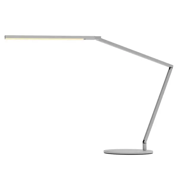 The Z-Bar Pro versions are the ultimate in lighting versatility and energy efficiency. It features tunable light color temperature, an occupancy sensor, and a USB-C charging port to charge your devices. The super-adjustable LED head can be positioned in any direction thanks to its ability to spin in its socket, sweep side to side and rotate around the end of the arm. With the touchstrip located near the LED head, you can easily adjust the brightness to your desired level. Whether you prefer to dim gradually or jump directly to your desired level, the touchstrip makes it easy. The Z-Bar Pro versions are the perfect lighting solution for any professional or personal use. Collection: Z-Bar Gen 4 Designer: Peter Ng, Keneth Ng, Edmund Ng Finish: Silver Width: 8.80" Height: 16.05" Length: 33.60" Weight: 4.45 lb Maximum Wattage: 10.10 W Bulb Type: LED Bulb Base: Integrated Light Source: LED Light Output: 893.00 lm Color Temperature: 2700 K CRI: 90 Voltage: 120.00 V Material: Aluminum, plastic Country of Origin: Taiwan Safety Listing: UL/cUL LED Manufacturer Warranty: 5 years Spec Sheet