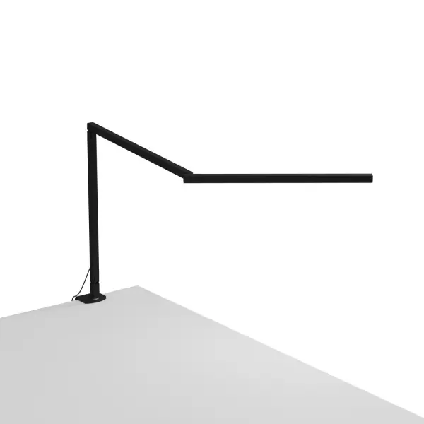 The Z-Bar Mini Gen 4 is the perfect addition to any small space, it comes in a variety of color finishes and its compact size makes it an ideal task light. Its sleek and modern design makes it a stylish addition to any room. The super-adjustable LED head can be positioned in any direction thanks to its ability to spin in its socket, sweep side to side and rotate around the end of the arm. With the touchstrip located near the LED head, you can easily adjust the brightness to your desired level. Whether you prefer to dim gradually or jump directly to your desired level, the touchstrip makes it easy. Enjoy improved visual comfort and increased productivity with the Z-Bar Mini Gen 4. Collection: Z-Bar Gen 4 Designer: Peter Ng, Keneth Ng, Edmund Ng Finish: Matte Black Width: 2.00" Height: 12.50" Length: 25.90" Weight: 1.40 lb Maximum Wattage: 5.35 W Bulb Type: LED Bulb Base: Integrated Light Source: LED Light Output: 533.00 lm Color Temperature: 3500 K CRI: 90 Voltage: 120.00 V Material: Aluminum, plastic Country of Origin: Taiwan Safety Listing: UL/cUL LED Manufacturer Warranty: 5 years Spec Sheet