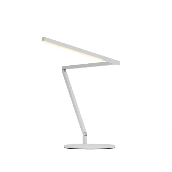 The Z-Bar Mini Gen 4 is the perfect addition to any small space, it comes in a variety of color finishes and its compact size makes it an ideal task light. Its sleek and modern design makes it a stylish addition to any room. The super-adjustable LED head can be positioned in any direction thanks to its ability to spin in its socket, sweep side to side and rotate around the end of the arm. With the touchstrip located near the LED head, you can easily adjust the brightness to your desired level. Whether you prefer to dim gradually or jump directly to your desired level, the touchstrip makes it easy. Enjoy improved visual comfort and increased productivity with the Z-Bar Mini Gen 4. Collection: Z-Bar Gen 4 Designer: Peter Ng, Keneth Ng, Edmund Ng Finish: Matte White Width: 7.50" Height: 12.50" Length: 25.90" Weight: 3.30 lb Maximum Wattage: 5.35 W Bulb Type: LED Bulb Base: Integrated Light Source: LED Light Output: 533.00 lm Color Temperature: 3500 K CRI: 90 Voltage: 120.00 V Material: Aluminum, plastic Country of Origin: Taiwan Safety Listing: UL/cUL LED Manufacturer Warranty: 5 years Spec Sheet