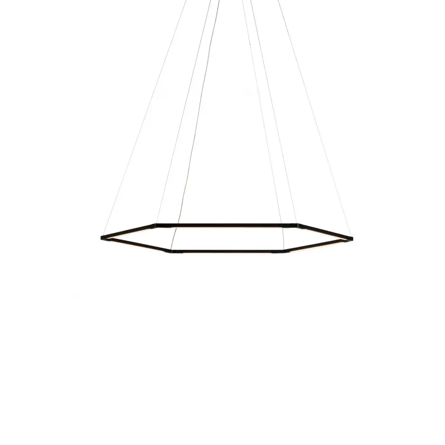 Z-Bar Honeycomb LED Pendant in Matte Black