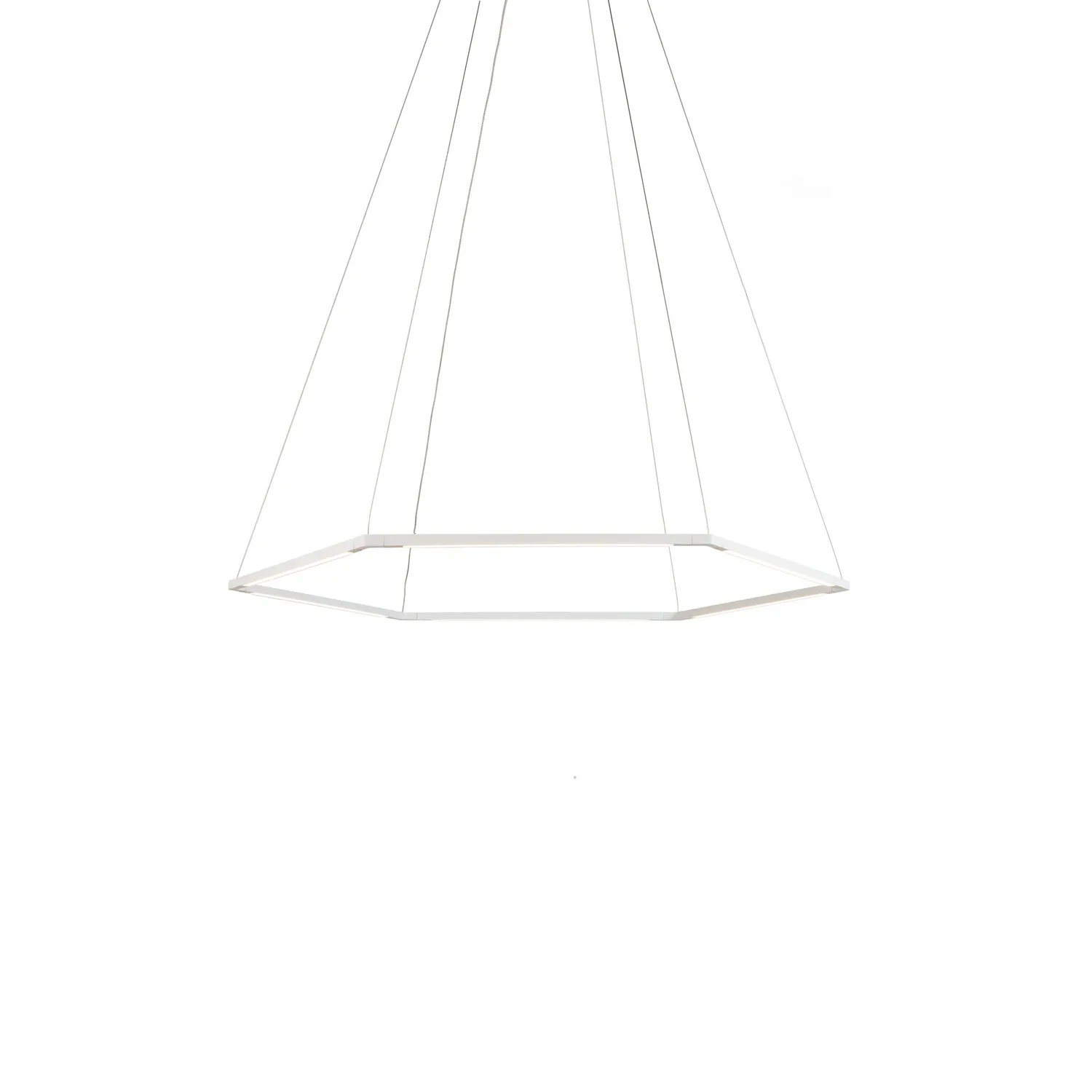 Z-Bar Pendant Honeycomb LED Pendant in Matte White