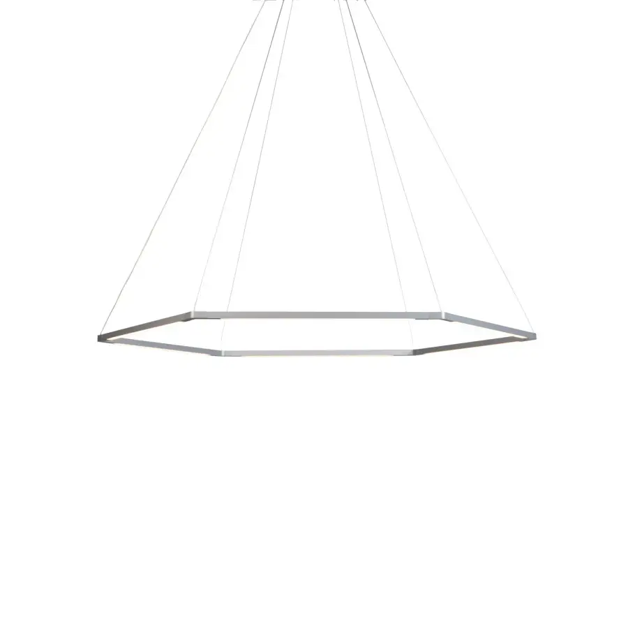 Z-Bar Honeycomb LED Pendant in Silver