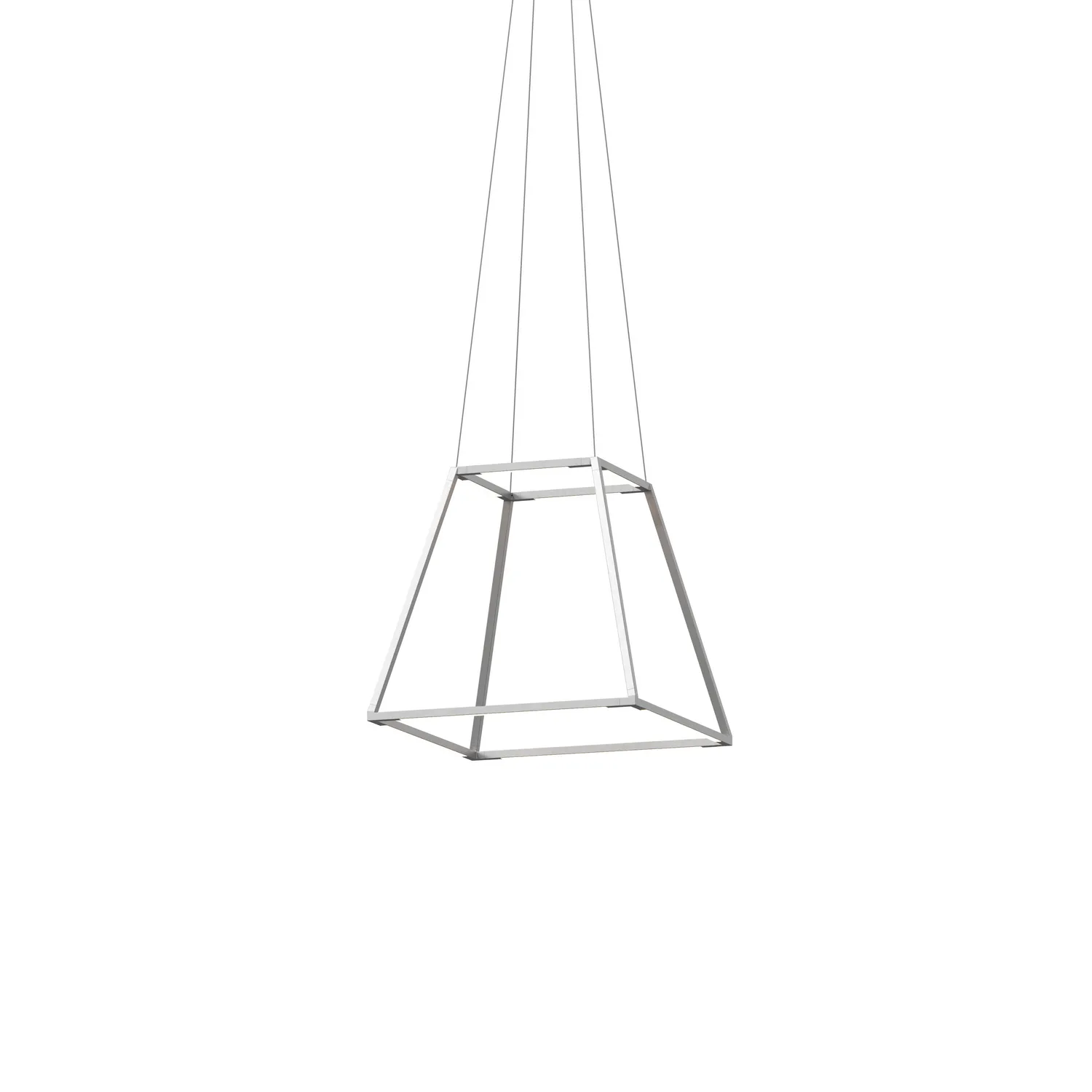 Z-Bar Rise Square LED Pendant in Silver