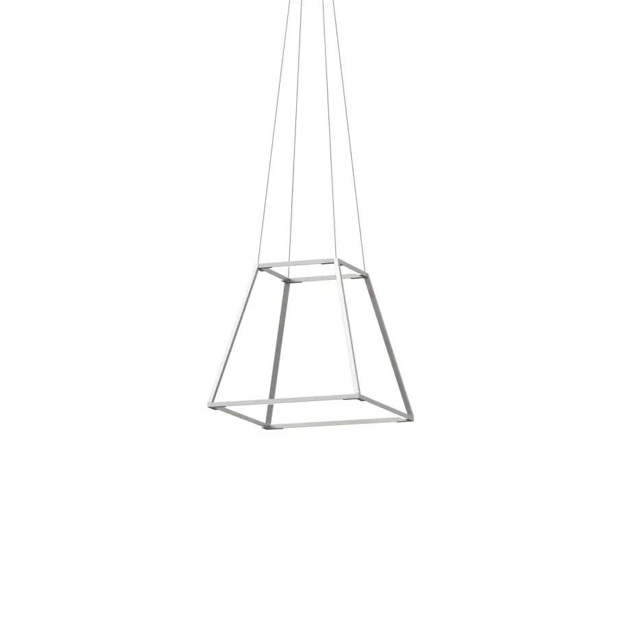 Z-Bar Rise Square LED Pendant in Silver