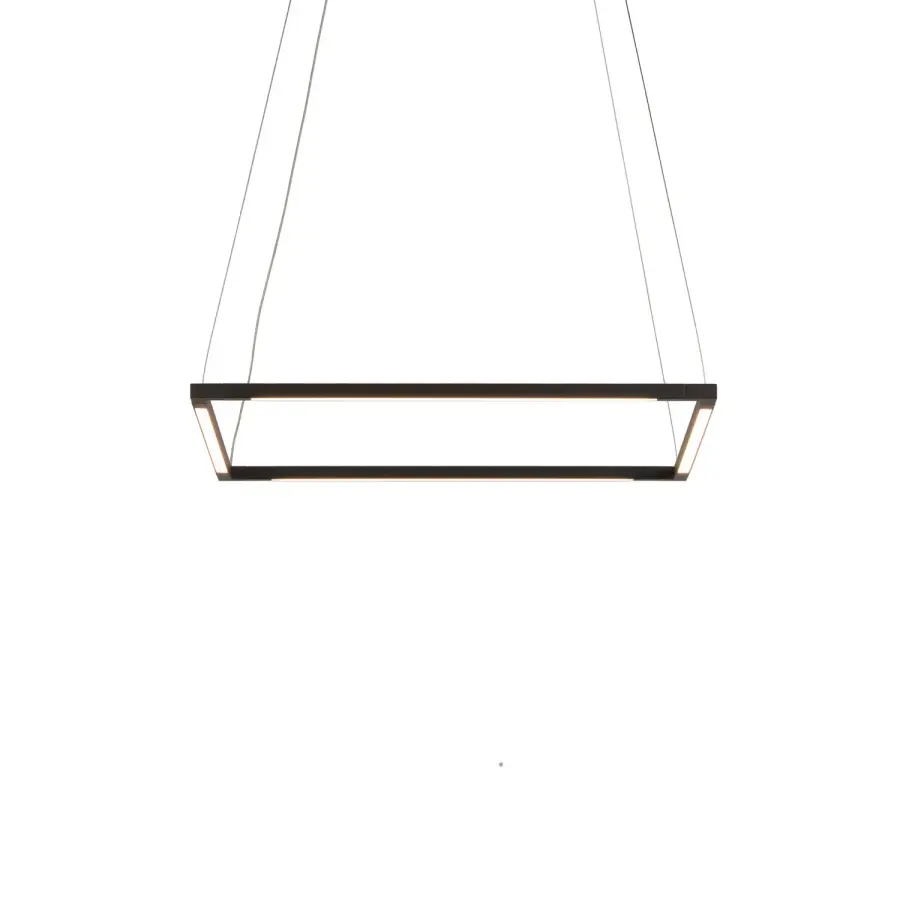 Z-Bar Pendant LED Square Pendant in Matte Black