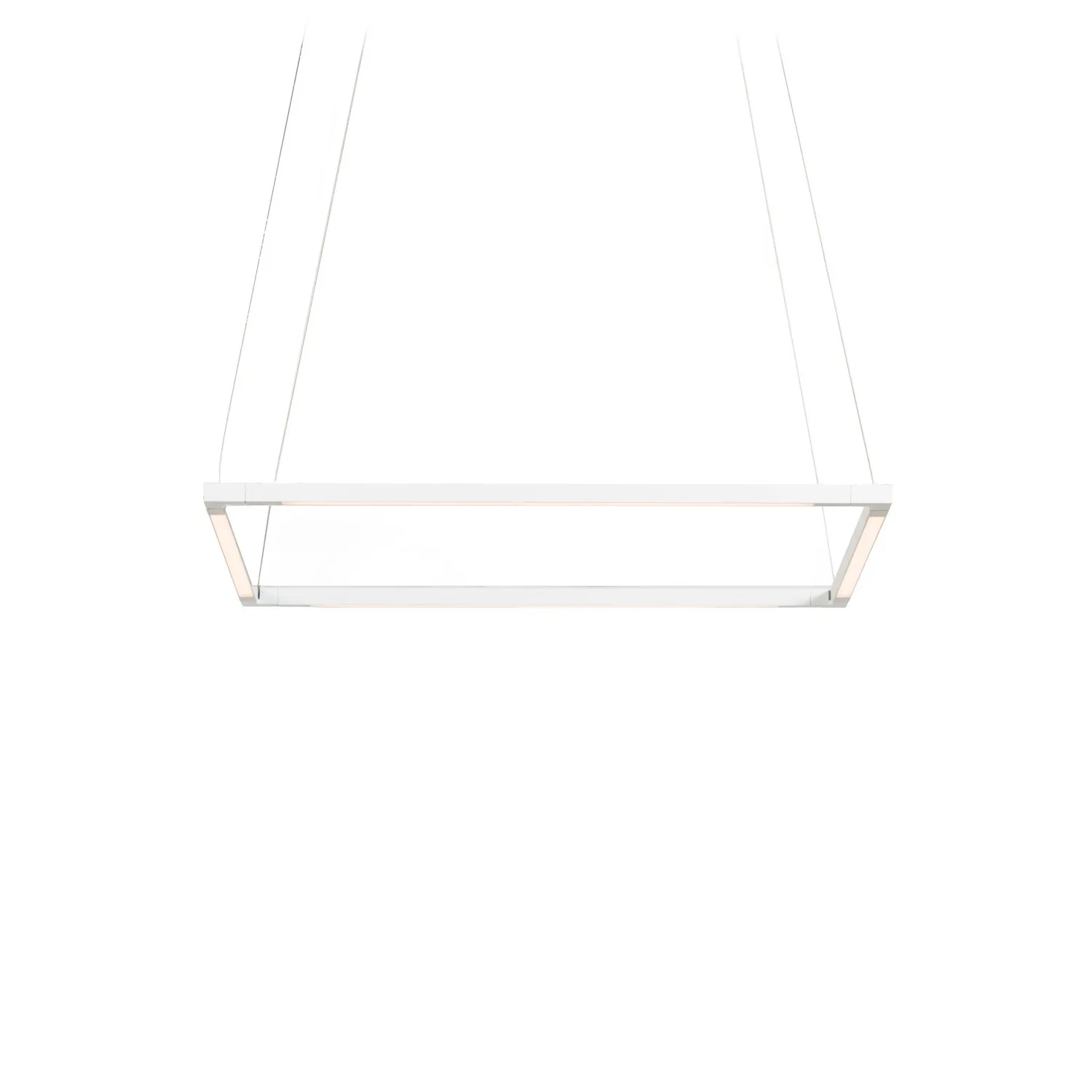 Z-Bar Pendant LED Square Pendant in Matte White